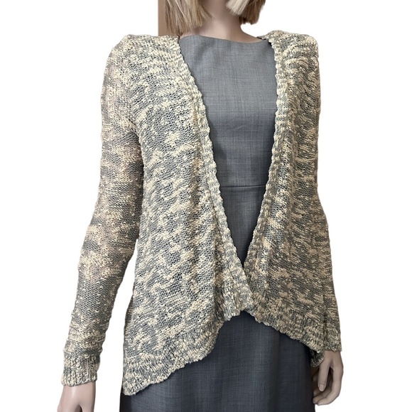 Nordstrom Olivia Sky Cardigan Sweater Popcorn Knit Chunky Open Front Duster - Picture 3 of 12